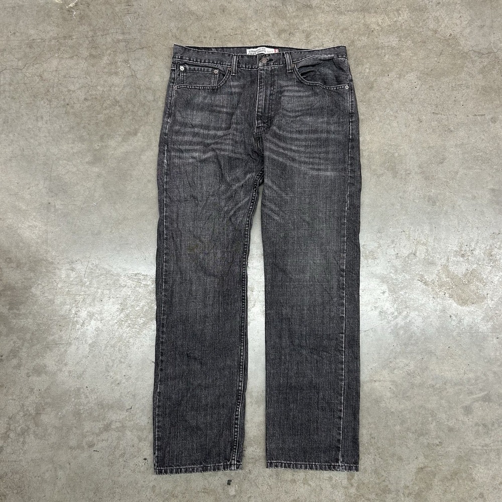 VTG Levi's 505 Straight Leg Jeans Grey Wash Denim Mens‎ 36x32